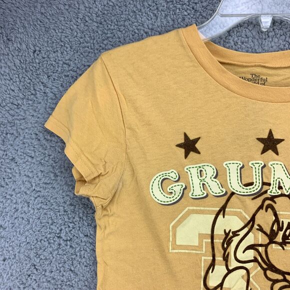 Disney Teens Juniors Grumpy Snow White T Shirt Size Medium Yellow Short Sleeve - Picture 4 of 9
